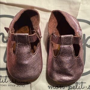 Mon Petit Metallic Baby Walker Shoes